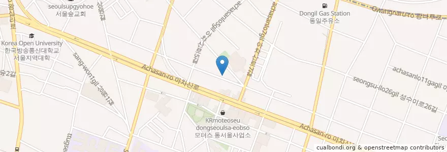 Mapa de ubicacion de 국민은행 성수역종합금융센터 en Südkorea, Seoul, 성동구, 성수2가3동.