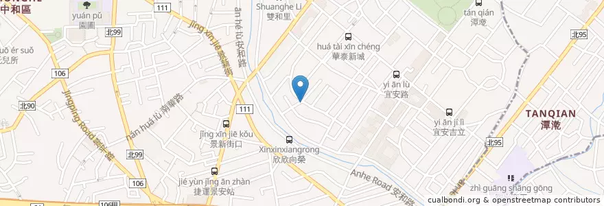 Mapa de ubicacion de 玉聖宮 en 臺灣, 新北市, 中和區.