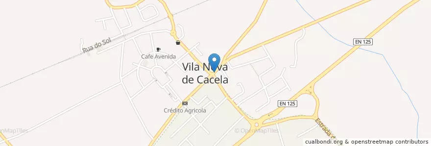 Mapa de ubicacion de Café Olé en البرتغال, الغرب, الغرب, فارو, فيلا ريال دي سانتو أنطونيو, Vila Nova De Cacela.