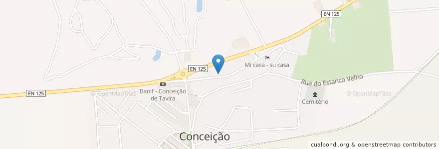 Mapa de ubicacion de O Celeiro Taberna en البرتغال, الغرب, الغرب, فارو, طبيرة, Conceição E Cabanas De Tavira.
