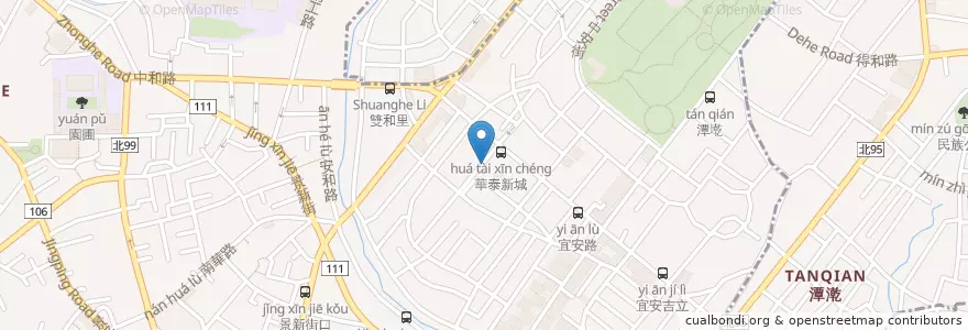Mapa de ubicacion de 配天宮 en 臺灣, 新北市, 中和區, 永和區.