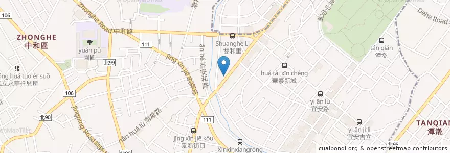 Mapa de ubicacion de 中和錫安堂 en 臺灣, 新北市, 中和區.