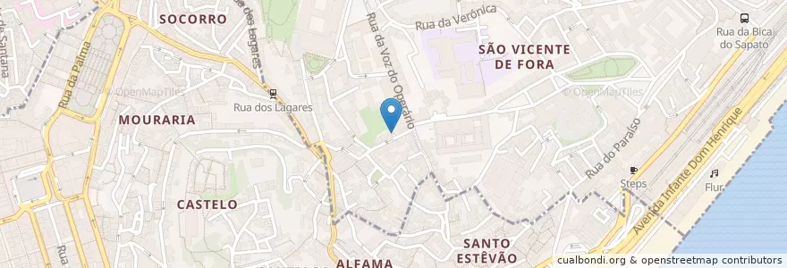 Mapa de ubicacion de Gato pardo en Portugal, Metropolregion Lissabon, Lissabon, Großraum Lissabon, Lissabon, Santa Maria Maior.