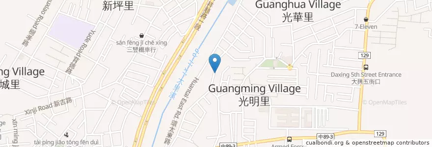 Mapa de ubicacion de 太平朝后宮 en Taiwán, Taichung, 太平區.