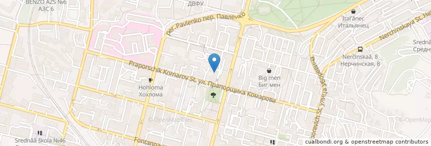 Mapa de ubicacion de "Клиника на Комарова" поликлиническое отделение 3 корпус en ロシア, 極東連邦管区, 沿海地方, ウラジオストク管区.