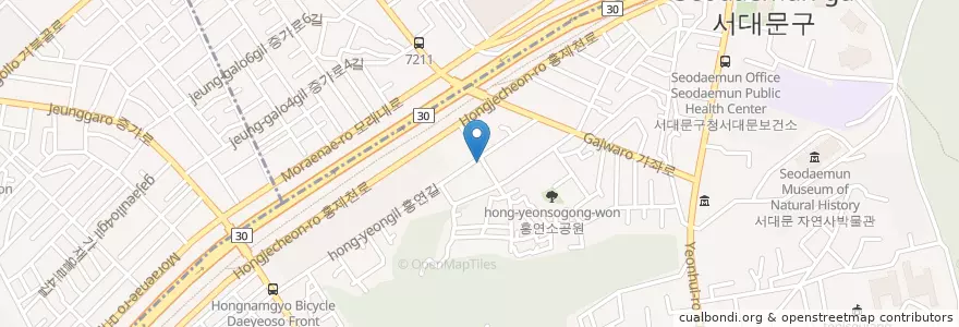 Mapa de ubicacion de Cafe Suda en كوريا الجنوبية, سول, 서대문구, 연희동.