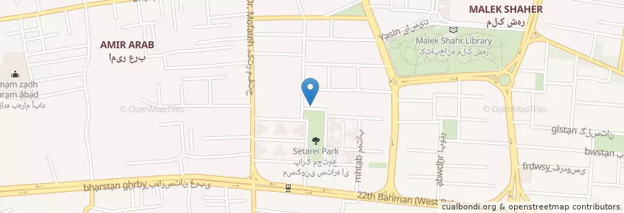 Mapa de ubicacion de دبیرستان دخترانه فرقدانی en Iran, Isfahan, شهرستان اصفهان, بخش مرکزی شهرستان اصفهان, Isfahan.
