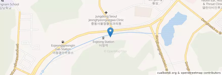 Mapa de ubicacion de 방자네바지락칼국수 en Zuid-Korea, Gyeonggi-Do, 용인시, 기흥구.