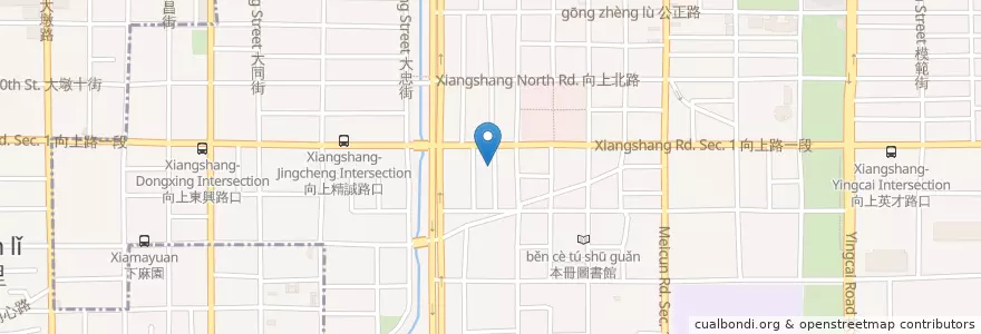 Mapa de ubicacion de 拾年咖啡 en 타이완, 타이중 시, 시 구.