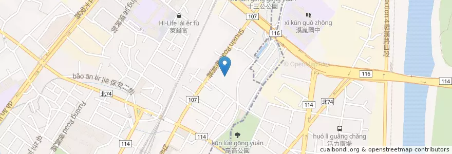 Mapa de ubicacion de 秀泰影城 en 타이완, 신베이 시, 수린 구.