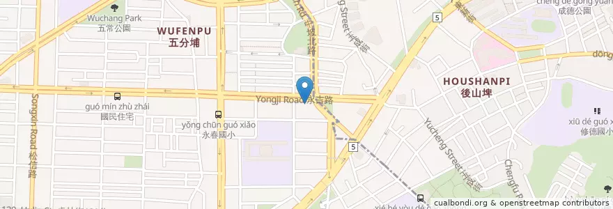 Mapa de ubicacion de 滿漢海鮮快炒 en Тайвань, Новый Тайбэй, Тайбэй, 信義區.