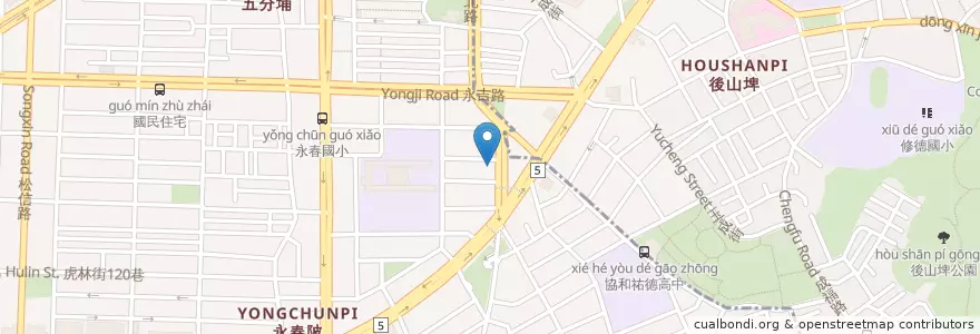 Mapa de ubicacion de 京城商業銀行 en 타이완, 신베이 시, 타이베이시, 신이 구.