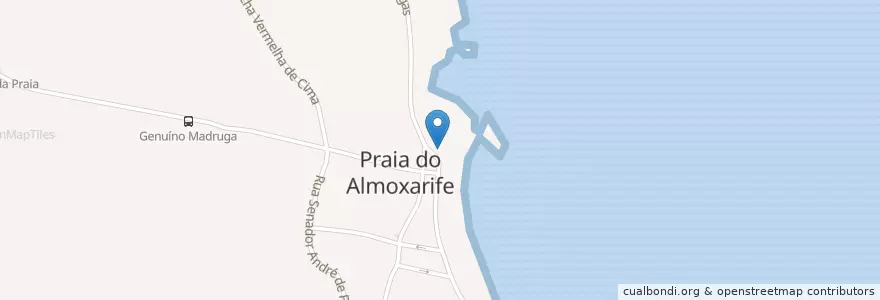 Mapa de ubicacion de O Rochedo en Portugal, Açores, Faial, Horta, Praia Do Almoxarife.