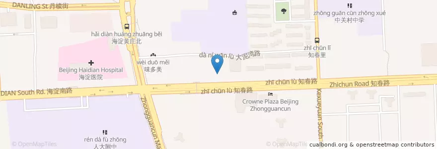 Mapa de ubicacion de 中国民生银行 en 中国, 北京市, 河北省, 海淀区.
