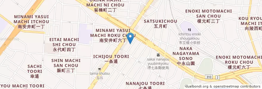 Mapa de ubicacion de きんや食堂 en اليابان, أوساكا, ساكاي, 堺区.