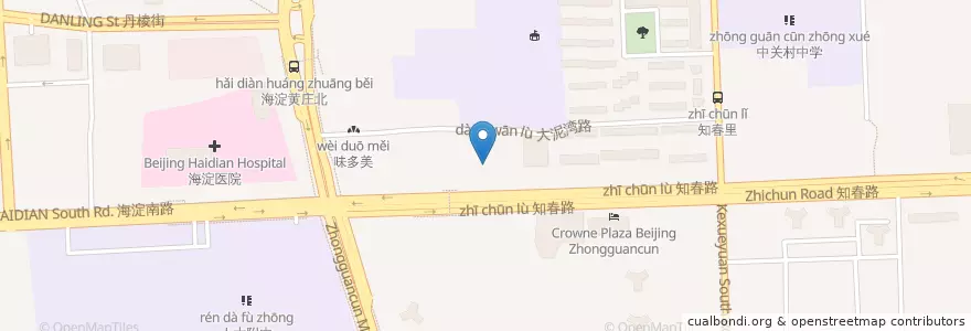Mapa de ubicacion de bruno caffe en 中国, 北京市, 河北省, 海淀区.