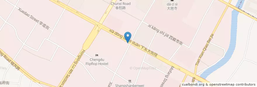 Mapa de ubicacion de 小龙坎春熙店 en China, Sujuão, 成都市, 锦江区 (Jinjiang), 合江亭街道 / Hejiangting.