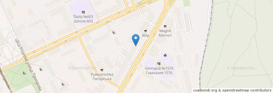 Mapa de ubicacion de Сладкомания en Russia, Distretto Federale Centrale, Москва, Северный Административный Округ, Район Коптево.