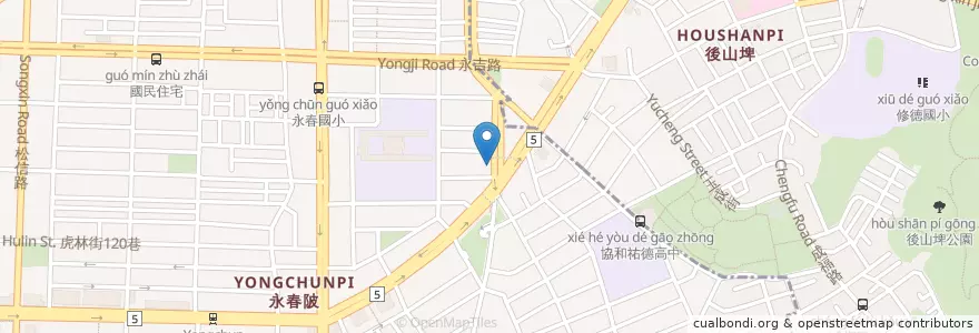 Mapa de ubicacion de 香都燒臘 en 台湾, 新北市, 台北市, 信義区.