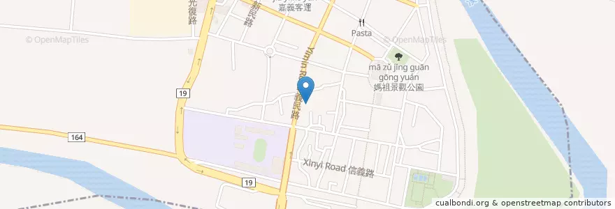 Mapa de ubicacion de 合作金庫商業銀行 en Taiwan, Taiwan, Landkreis Chiayi.