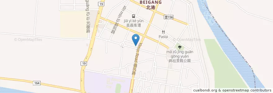 Mapa de ubicacion de 臺灣土地銀行 en 臺灣, 臺灣省, 嘉義縣.