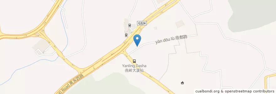 Mapa de ubicacion de 海门鱼仔（燕岭店） en China, Guangdong, 广州市, 天河区, 兴华街道.
