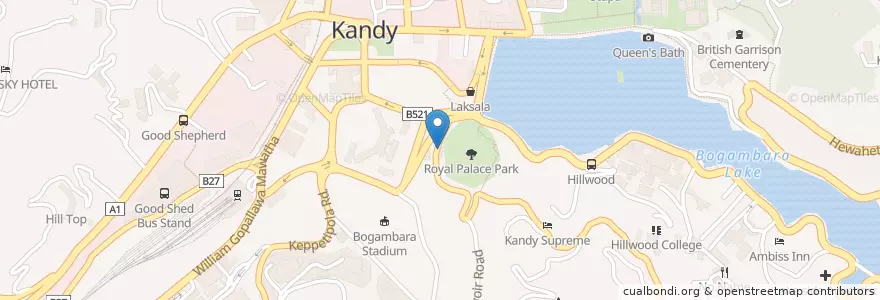 Mapa de ubicacion de Café Banana Chill en ශ්‍රී ලංකාව இலங்கை, මධ්‍යම පළාත, මහනුවර දිස්ත්‍රික්කය.