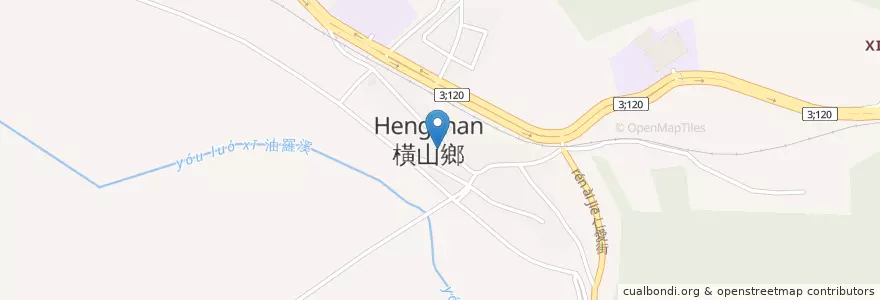 Mapa de ubicacion de 新竹縣政府警察局橫山分局 en Taiwan, 臺灣省, 新竹縣, 橫山鄉.