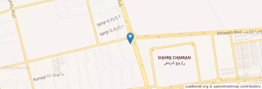 Mapa de ubicacion de خودپرداز بانک ملت en イラン, ケルマーン, شهرستان بم, بخش مرکزی شهرستان بم, بم.