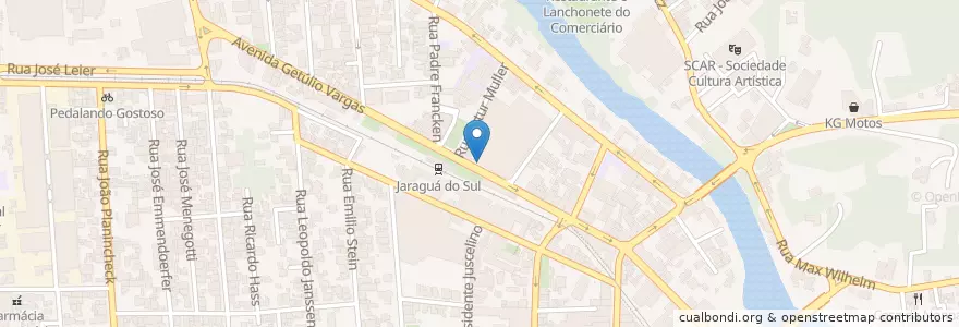 Mapa de ubicacion de Jaraguá Park Shopping en 브라질, 남부지방, 산타카타리나, Região Geográfica Intermediária De Joinville, Microrregião De Joinville, Jaraguá Do Sul.