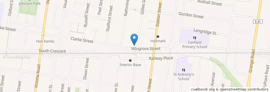 Mapa de ubicacion de Wingrove Medical Clinic en 오스트레일리아, Victoria, City Of Darebin.