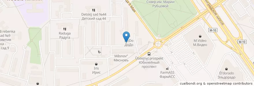 Mapa de ubicacion de Профи en Russia, Central Federal District, Moscow Oblast, Khimki Urban Okrug.