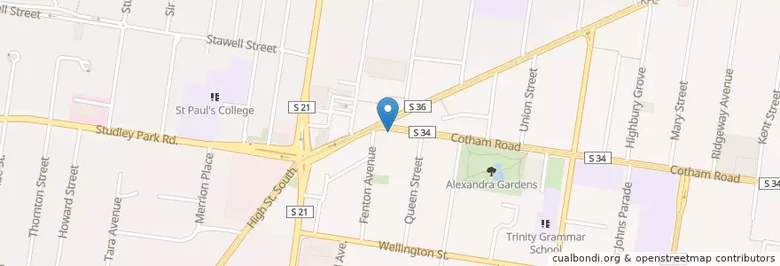 Mapa de ubicacion de Tomomi Japanese Restaurant en Australia, Victoria, City Of Boroondara.
