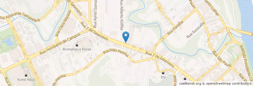Mapa de ubicacion de Bar e Lanchonete Vinhais en 巴西, 南部, 圣卡塔琳娜, Região Geográfica Intermediária De Blumenau, Microrregião De Blumenau, 布盧梅瑙.