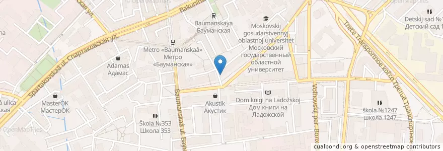 Mapa de ubicacion de Планета Здоровья en Rusia, Distrito Federal Central, Москва, Distrito Administrativo Central, Басманный Район.