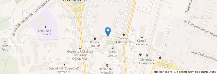 Mapa de ubicacion de Bar en Russia, Distretto Federale Centrale, Калужская Область, Городской Округ Обнинск.