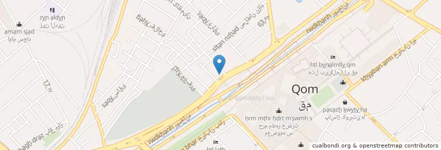 Mapa de ubicacion de پارکینگ شبانه روزی میهن توریست en إیران, محافظة قم, شهرستان قم, بخش مرکزی, قم.