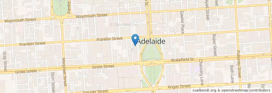 Mapa de ubicacion de The Taxpayer en Australia, Australia Meridionale, Adelaide, Adelaide City Council.