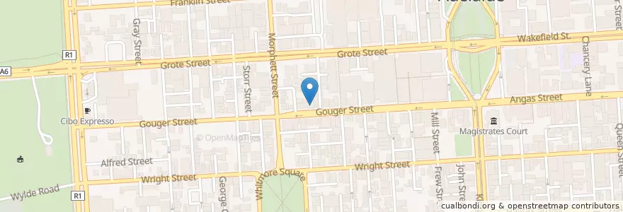 Mapa de ubicacion de Pappa Rich en Австралия, Южная Австралия, Adelaide, Adelaide City Council.