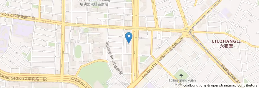 Mapa de ubicacion de 布朗奇咖啡 en Taiwan, Nuova Taipei, Taipei, 大安區.