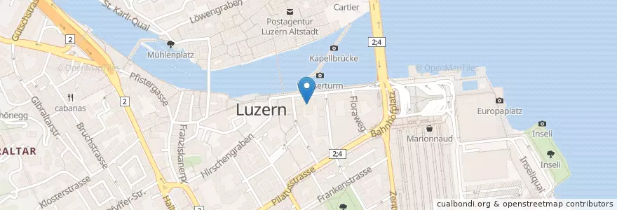Mapa de ubicacion de Röntgeninstitut Medical Imaging Luzern en Suisse, Lucerne, Luzern.