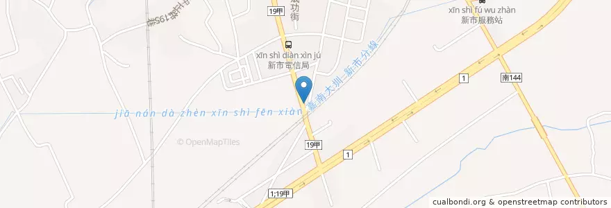 Mapa de ubicacion de Louisa Coffee en Taiwan, Tainan, Xinshi District.