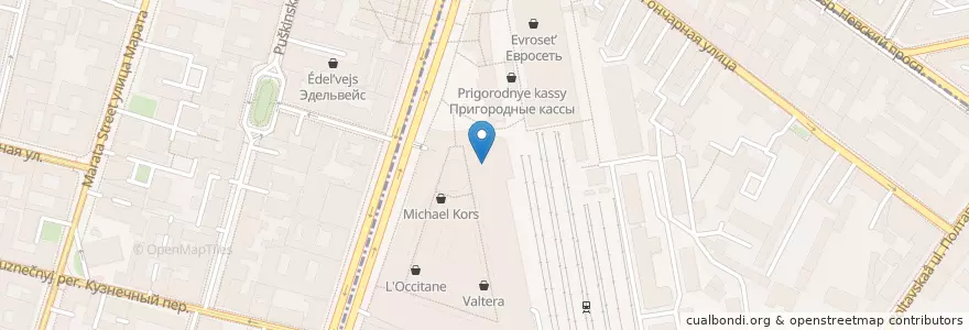 Mapa de ubicacion de Lounge Cafe en Russie, District Fédéral Du Nord-Ouest, Oblast De Léningrad, Saint-Pétersbourg, Центральный Район, Округ Лиговка-Ямская.