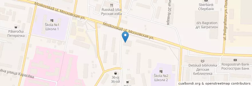 Mapa de ubicacion de Макдоналдс en Rusland, Centraal Federaal District, Oblast Moskou, Можайский Городской Округ.
