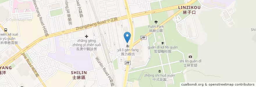 Mapa de ubicacion de 福臨動物醫院 en Taiwan, New Taipei, Taipei, Shilin District.