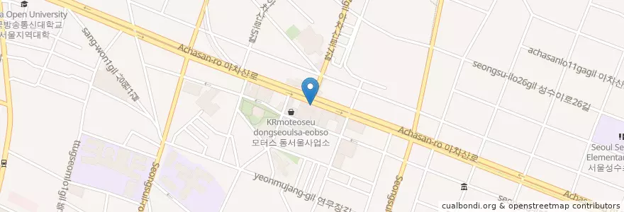 Mapa de ubicacion de 신사소곱창 en Coreia Do Sul, Seul, 성동구, 성수2가3동.
