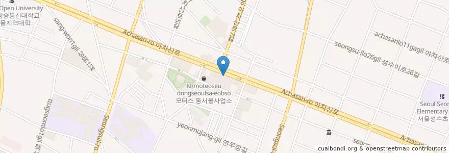 Mapa de ubicacion de 건국약국 en South Korea, Seoul, Seongdong-Gu, Seongsu 2(I)-Ga 3(Sam)-Dong.