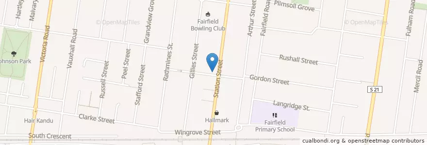 Mapa de ubicacion de Rooster Bar en Australia, Victoria, City Of Darebin.