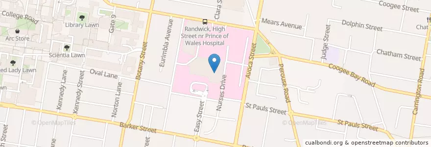 Mapa de ubicacion de 22 Grams en Australia, Nuovo Galles Del Sud, Sydney, Randwick City Council.