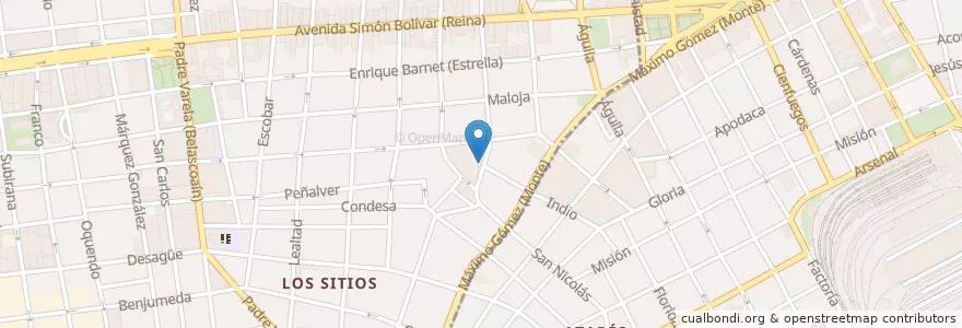 Mapa de ubicacion de Escuela Primaria Enrique Villuendas en Cuba, L'Avana, La Habana Vieja, Centro Habana.